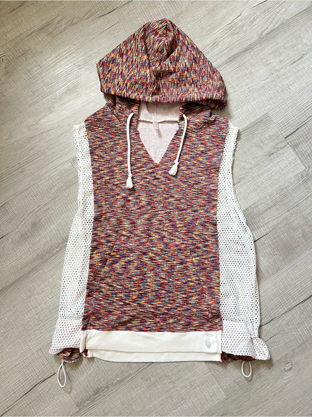 FP MOVEMENT Prism Multicolor Knit Hoodie Tank Size Large - Picture 4 of 14